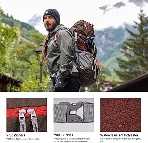 MOUNTAINTOP 70L Internal Frame Backpack Camping Backpacking Hiking Backpack for Men Women with Rain Cover - Image 3