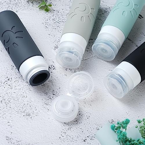 Travel Bottles for Toiletries, TSA Approved Travel Containers 3oz Leak Proof Travel Tubs Refillable Liquid Travel Accessories for Shampoo Conditioner Lotion Body Wash(Multicolored A) - Image 3