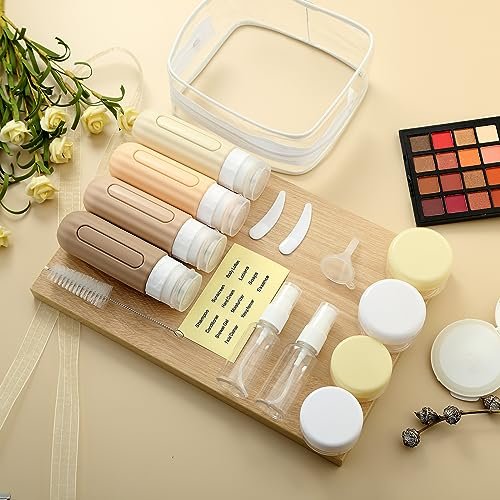 16 Pack Travel Bottles Set for Toiletries, Leakproof Travel Containers for Toiletries TSA Approved Silicone Travel Accessories Squeezable Refillable 3oz for Shampoo Conditioner Lotion - Image 6