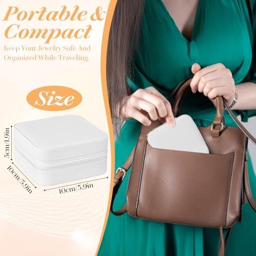 MAQUITA 10 Pcs Jewelry Travel Case, Bridesmaid Gifts, Velvet Portable Travel Organizer Small Jewelry Box Bridesmaid Proposal Gifts Box Mini Storage - Image 2