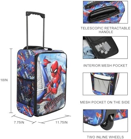 Bioworld Spider-Man Peter & Miles Blue 18" Pilot Case - Image 2