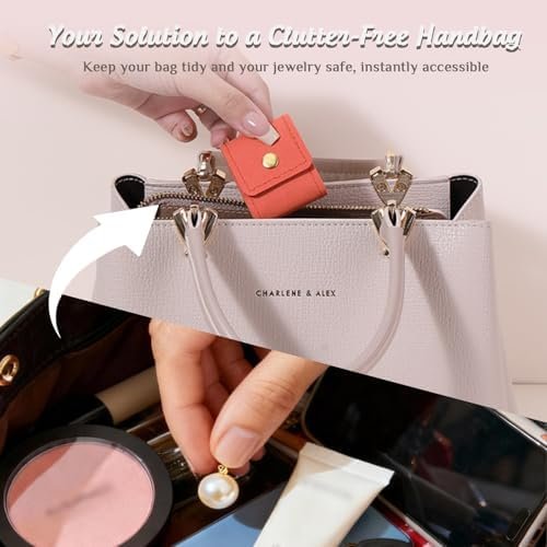 Mini Travel Jewelry Bag with Buckle, Portable Travel Jewelry Organizer Case, Foldable Jewelry Roll for Earrings, Necklaces, Rings,Bracelets,Lightweight Travel Jewelry Pouch (4Pcs) - Image 2