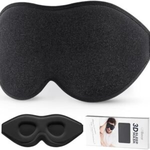 LitBear Sleep Mask for Side Sleeper Women Men, Eye Mask for Sleeping Light Blocking, 3D Contoured Cup Sleeping Mask, Soft Breathable Sleep Eye Mask with Adjustable Elastic Strap for Travel