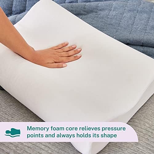 Sleep Innovations Memory Foam Contour Pillow, Standard Size, Head, Neck, and Shoulder Alignment, Side and Back Sleepers, Medium Support - Image 4