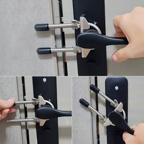 Portable Door Lock for Travel, Heavy Duty Security Lock for Outward Opening Doors, Adjustable Stainless Steel Safety Device for Hotel Room/Home/Apartmen - Image 7