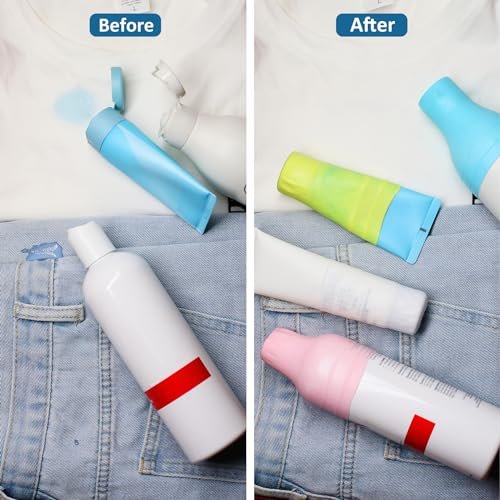 15 Pack Travel Essentials Accessories Silicone Bottle Covers, Cruise Essentials, Beach Vacation Essentials for Women Men, Elastic Sleeves for Leak Proofing, Fit Travel Size Bottles Toiletries - Image 2