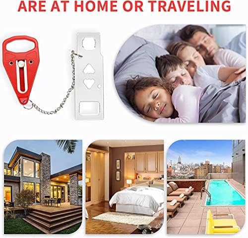 Portable Door Lock 2Pack Extra Lock for Additional Privacy and Safety in Home,Hotel and Apartment,Prevent Unauthorized Entry,Protect Family Security in Traveling,Home,Bedroom,Hotel,Apartment,AirBNB - Image 7
