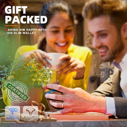 BULLIANT Magnetic Closure Slim Wallet-Genuine Leather Front Pocket Wallet for Men,RFID Blocking,Holds 12 Cards and Money Clip - Image 7