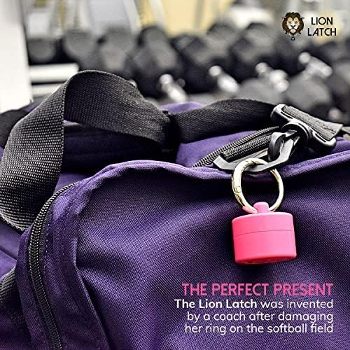 Lion Latch Travel Jewelry Box Case, Ring Holder on Shark Tank - Ring Holder for Women Girls with Keychain, Small Jewelry Organizer Boxes, Portable Ring Keeper Key Chain, Jewelry Storage Case - Image 8
