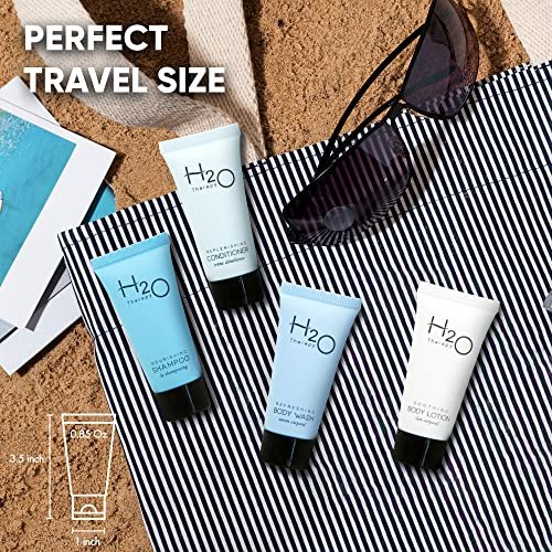 H2O Therapy Hotel Soaps & Toiletries Bulk Set | 1-Shoppe Amenities Kit | 0.85oz Shampoo & Conditioner, Body Wash, Lotion | Travel Size | 80 Pieces - Image 4