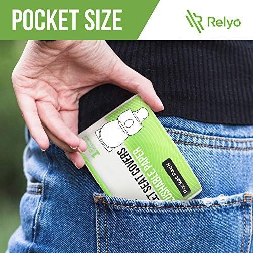 Toilet Seat Cover Paper Flushable (50 Pack) - XL for Adults and Kids Potty Training, 100% Biodegradable Travel Supplies Essentials for Public Restrooms, Airplane, Camping, Festivals - Image 7