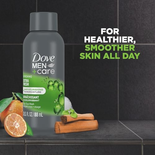 Dove Men+Care Refreshing Extra Fresh with 24-Hour Nourishing Micromoisture Technology Body Wash for Men 3 oz - Image 4