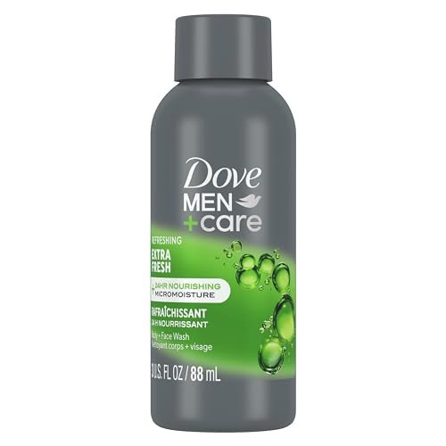 Dove Men+Care Refreshing Extra Fresh with 24-Hour Nourishing Micromoisture Technology Body Wash for Men 3 oz