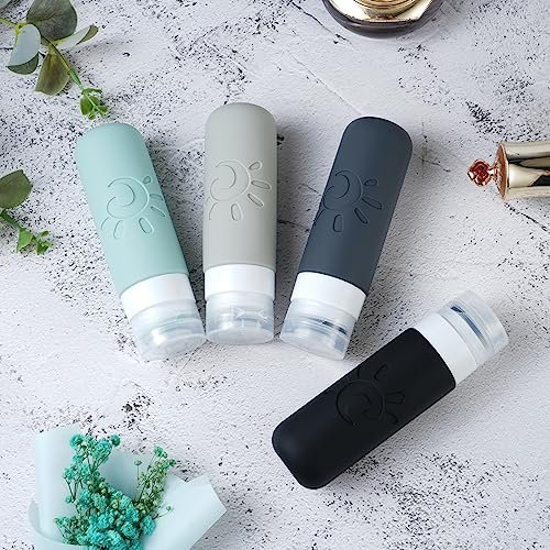 Travel Bottles for Toiletries, TSA Approved Travel Containers 3oz Leak Proof Travel Tubs Refillable Liquid Travel Accessories for Shampoo Conditioner Lotion Body Wash(Multicolored A) - Image 4